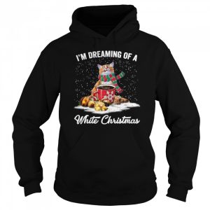 Cat I'm Dreaming Of A White Christmas shirt 3