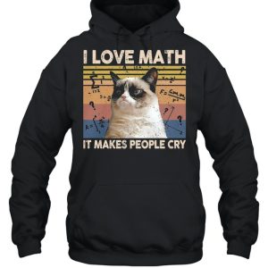 Cat I Love Math It Makes People Cry Vintage shirt 3