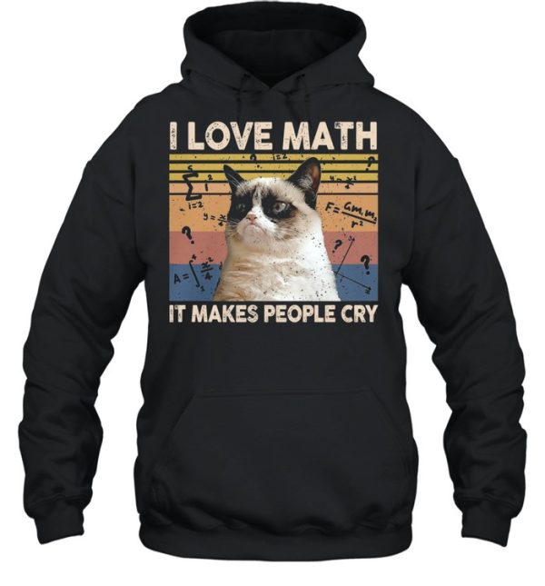 Cat I Love Math It Makes People Cry Vintage shirt