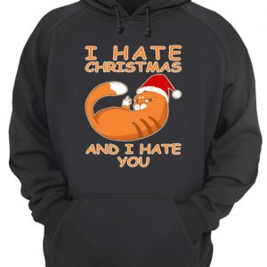 Cat I hate Christmas and I hate you shirt 3