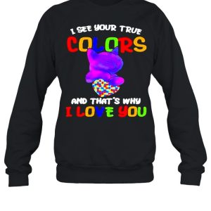 Cat I see your true colors and that’s why I love you heart autism awareness shirt