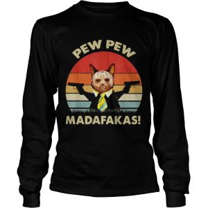 Cat Jason Voorhees Pew Pew Madafakas Vintage Retro shirt 2