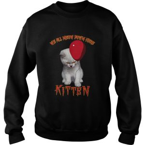 Cat Pennywise It We All Meow Down Here Kitten shirt 3