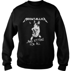 Cat Play Guitar Meowtallica and kittens for all shirt 3