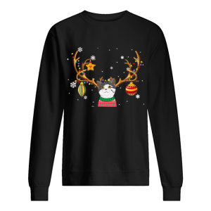 Cat Reindeer Christmas Holiday Funny T Shirt 2