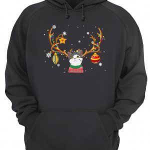 Cat Reindeer Christmas Holiday Funny T Shirt 3