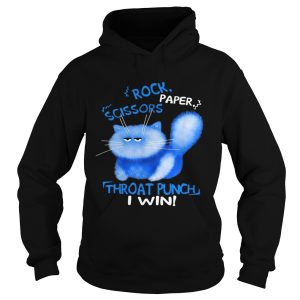 Cat Rock Paper Scissors Throat Punch I Win shirt 1