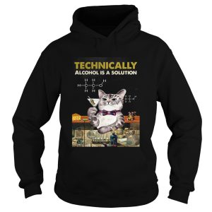 Cat Technically Alcohol Is A Solution shirt