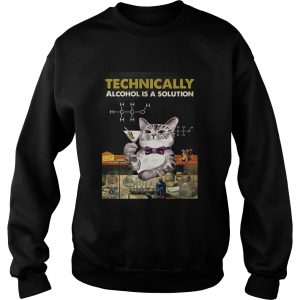 Cat Technically Alcohol Is A Solution shirt