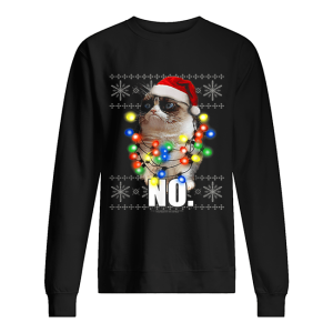 Cat Ugly Sweater NO Christmas Lights shirt 2