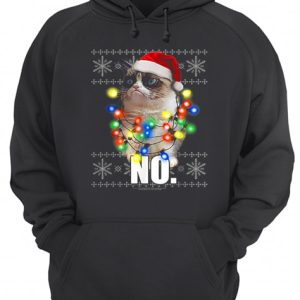 Cat Ugly Sweater NO Christmas Lights shirt 3