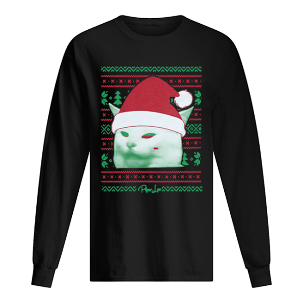 Cat being yelled at Christmas shirt