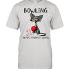 Cat bowling because murder is wrong shirt