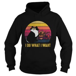 Cat broke vase I do what I want Vintage retro shirt 1