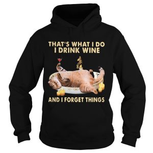 Cat thats what i do i drink wine and i forget things shirt 1