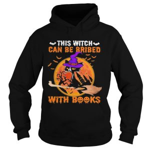 Cat witch this witch can be bribed with books moon shirt 1