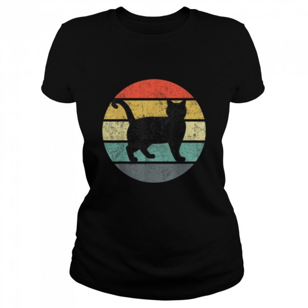 Cat with vintage sunset background T-Shirt