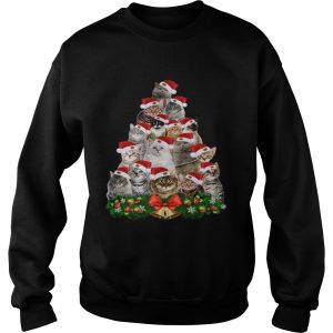 Cats And Christmas Tree shirt 3