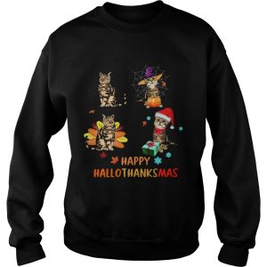 Cats Happy Hallothanksmas shirt 3