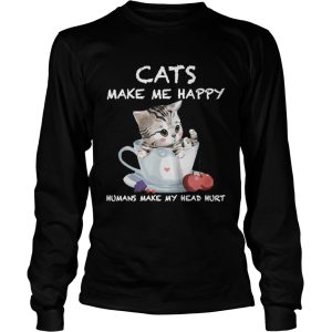 Cats Make Me Happy Humans Make My Head Hurt Mug And Cat shirt 2