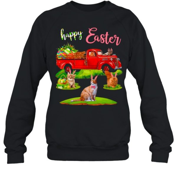 Cats Truck Drive Happy Easter 2021 shirt