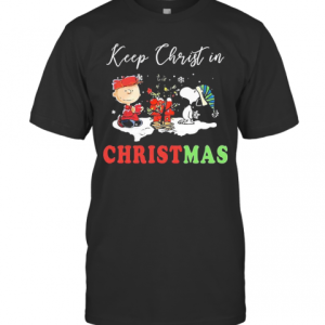 Charlie Brown And Snoopy Keep Christ In Christmas T-Shirt