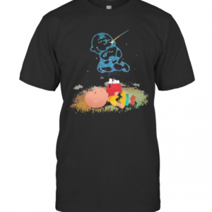 Charlie Brown And Snoopy Sightseeing Star Wars T-Shirt