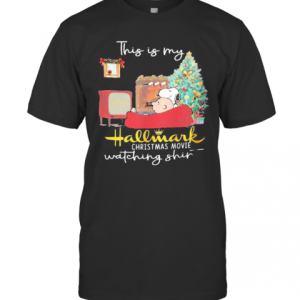 Charlie Brown And Snoopy This Is My Hallmark Christmas Movies Watching T-Shirt