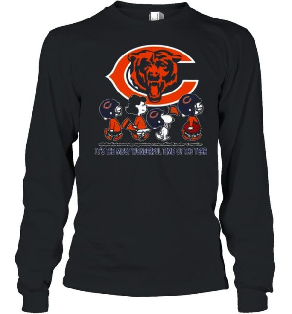 Chicago Bears the Peanuts Snoopy it’s the most wonderful time of the year shirt