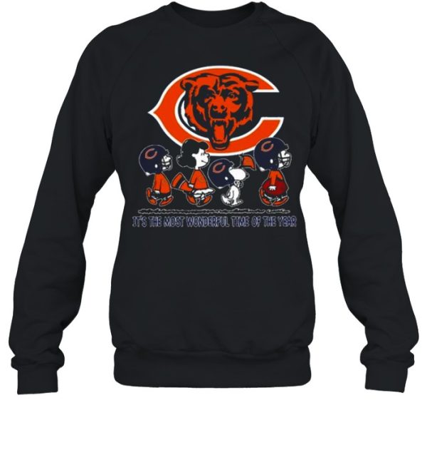 Chicago Bears the Peanuts Snoopy it’s the most wonderful time of the year shirt