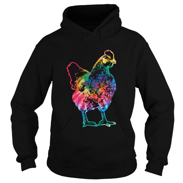 Chicken Tie Dye Hippie Poultry Farmer Farm shirt