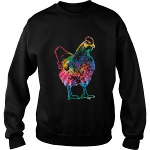 Chicken Tie Dye Hippie Poultry Farmer Farm shirt 3