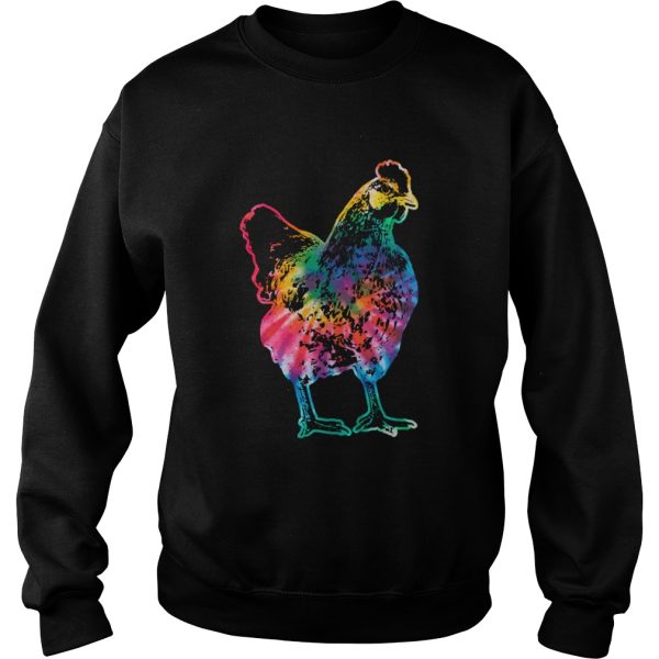 Chicken Tie Dye Hippie Poultry Farmer Farm shirt