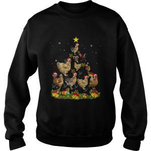 Chickens Tree Christmas shirt 3