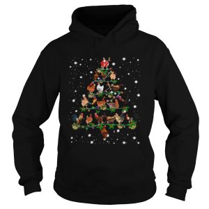 Chickens light Christmas tree shirt 1