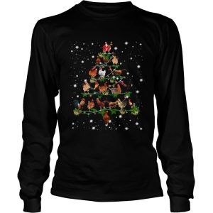 Chickens light Christmas tree shirt 2