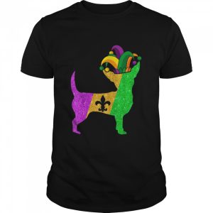 Chihuahua Dog Dad Mom Mardi Gras Party Shirt 1