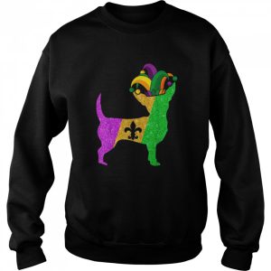 Chihuahua Dog Dad Mom Mardi Gras Party Shirt 4