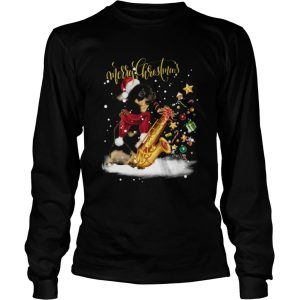 Chihuahua Saxophone Merry Christmas shirt 2