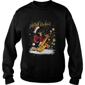 Chihuahua Saxophone Merry Christmas shirt 3