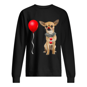 Chihuahua Scary Clown Funny Halloween Costume Gift shirt 2