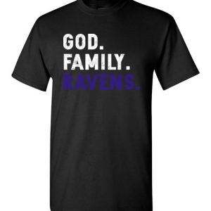 Christian Dad Father Day Gift God Family Ravens Shirts