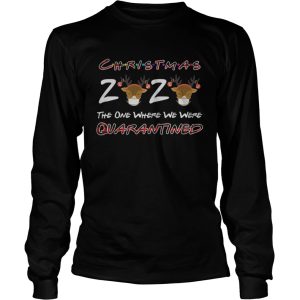 Christmas 2020 The One Where We Were Quarantined Reindeer Wearing Mask shirt 2