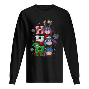 Christmas Ho Ho Ho Santa Reindeer and Eeyore shirt 1