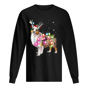 Christmas Lights Australian Shepherd Dog T-Shirt