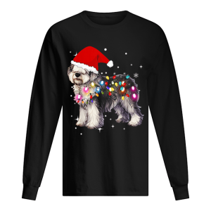 Christmas Lights Olde English SheepDog shirt 1