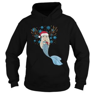 Christmas Mermaids Santa HatReindeer Antlers Gift shirt 1