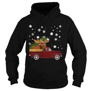 Christmas Moose Car shirt 1