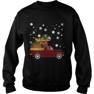 Christmas Moose Car shirt 3