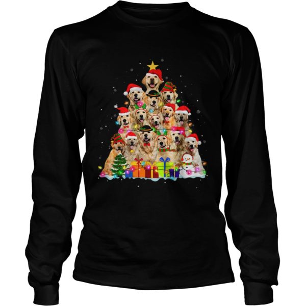 Christmas Pajama Golden Retrievers Tree Xmas Gift Dog Lover shirt